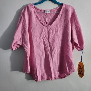 Oh My Gauze Tess Top Sz 2 Pink NWT
